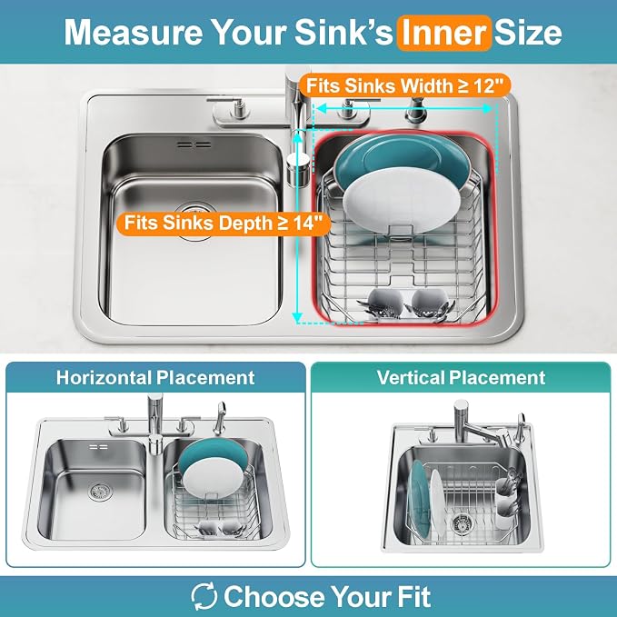 GSlife Small in Sink Dish Drying Rack - Image 2