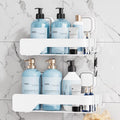TAILI Shower Caddy Suction Cup Rustproof Metal Shower Shelves White 2pack by TAILI