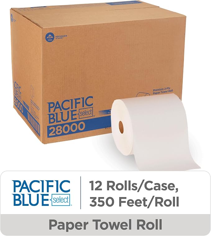 Pacific Blue Select 7.875" Premium 2-Ply Paper Towel Rolls by GP PRO, 350 Feet - Image 2