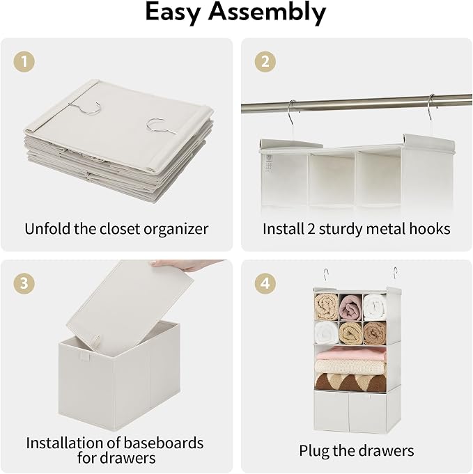 GRANNY SAYS 4-Shelf Hanging Closet Organizer - Image 8