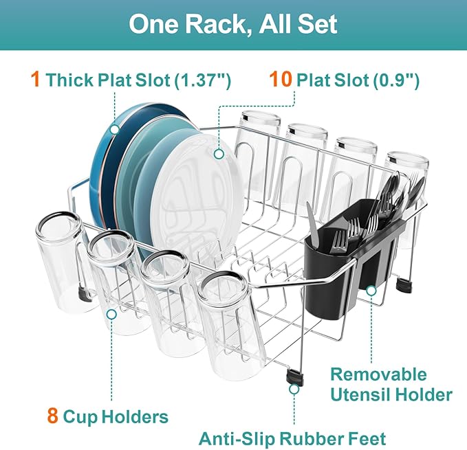 GSlife Small in Sink Dish Drying Rack - Image 3