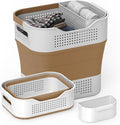 TECHMILLY Collapsible Plastic Laundry Basket Hamper by TECHMILLY