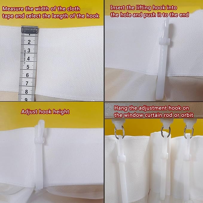 80 Pcs Plastic Curtain Hooks, Adjustable Pinch Pleat Hooks, Ratchet System - Image 6