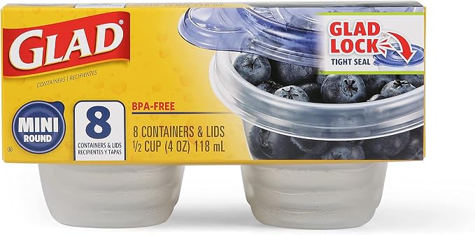 Glad GladWare Mini Round Food Storage Containers, 4 Oz, lock-tight seal - Image 10