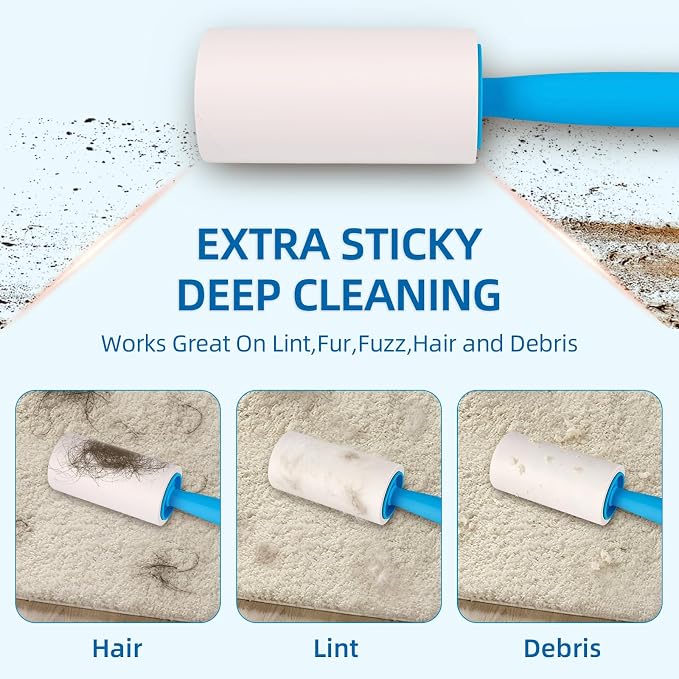 Strong 800-sheet lint Roller removes Dog & cat Fur - Image 4