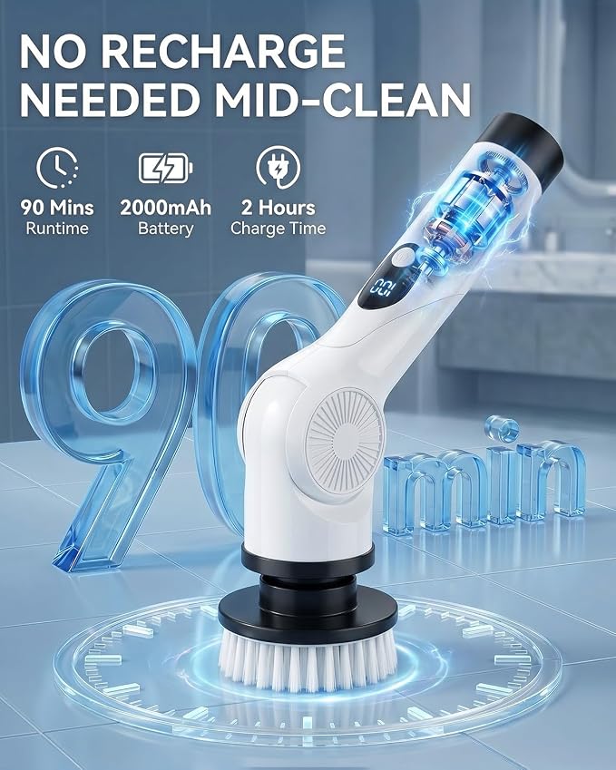 Electric Spin Scrubber, 3-Speed Shower Scrubber - Image 5