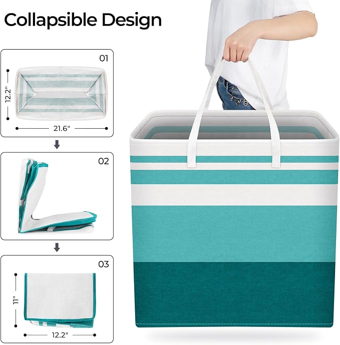 HomeHacks 2 Pack Large Laundry Baskets, Laundry Hampers Bags | Waterproof - Image 8