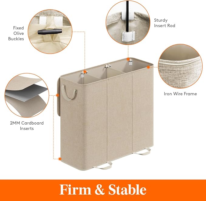 Lifewit Triple Laundry Hamper - Image 3