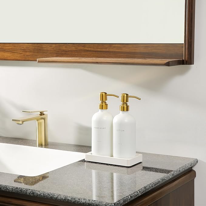 Prus Waso Gold Soap Dispenser Bathroom Set | Hand and Lotion Dispenser - Image 6