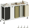 Herture Laundry Hamper with Shelf, Laundry Basket 5 Section, Laundry Sorter by Herture