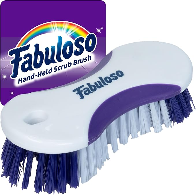 Fabuloso Compact Hand Scrub Brush, 6 Inch | Easy-grip rubber texture by Fabuloso