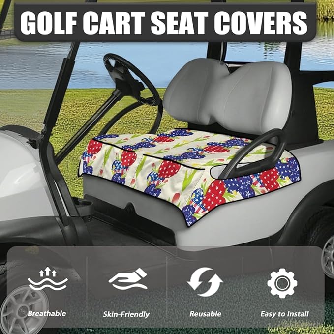 Golf Cart Seat Cover Cushion Designed to Keep Seats Clean and Comfortable, Featuring Waterproof and Breathable Materials