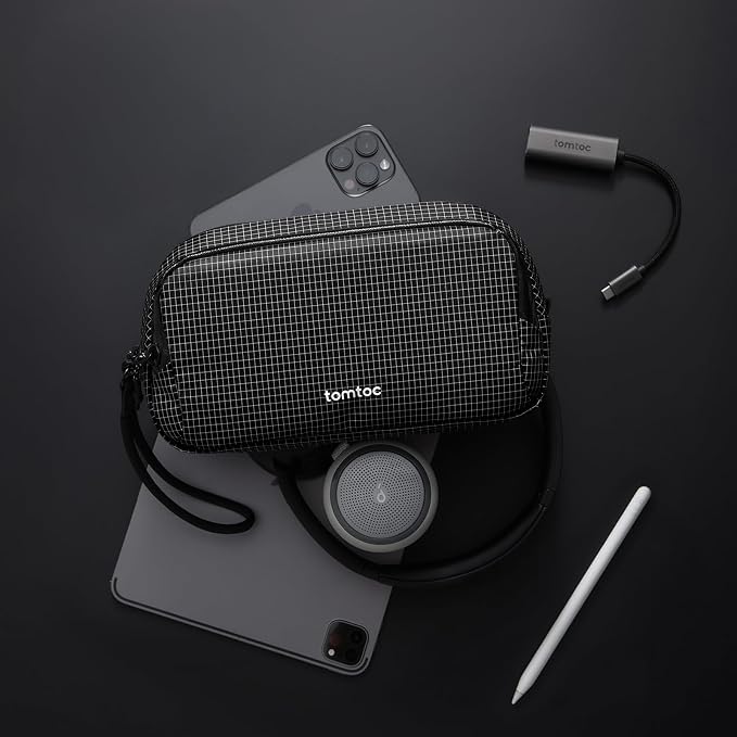 tomtoc Electronic Organizer Travel Case Performance, Dual Compartment Bag | - Image 7