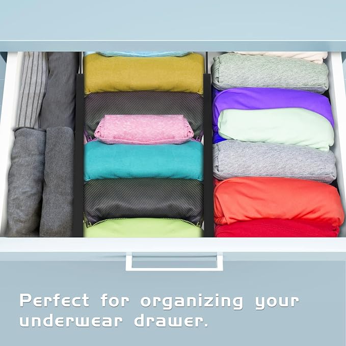 4 Pack Bamboo Drawer Dividers 2.6" High, Adjustable from 12 Inch to 17 Inch | - Image 7