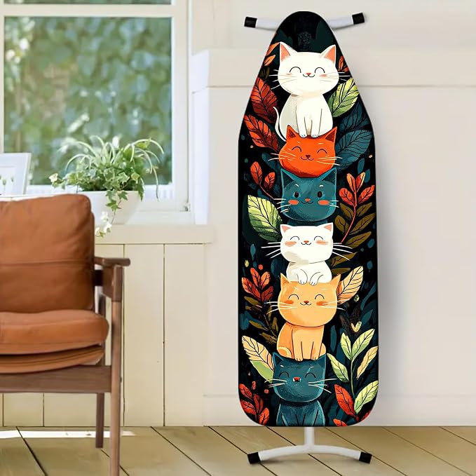 Nuxovilar Stacked Cats Leaves Ironing Board Cover 15x54 Polyester - Image 2