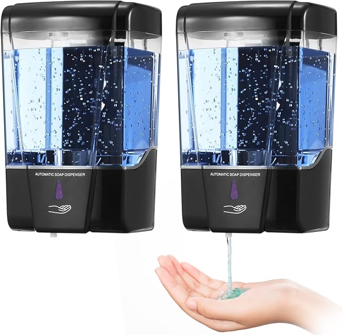 2 Pack Automatic Soap Dispenser Touchless, 600 ml / 20 oz Commercial Hand Soap by VZZNN