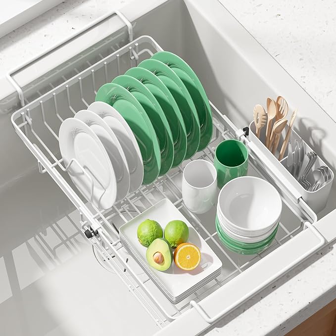 Kitsure Expandable in-Sink or Over-Sink Dish Drying Rack, Dish Drainer by Kitsure