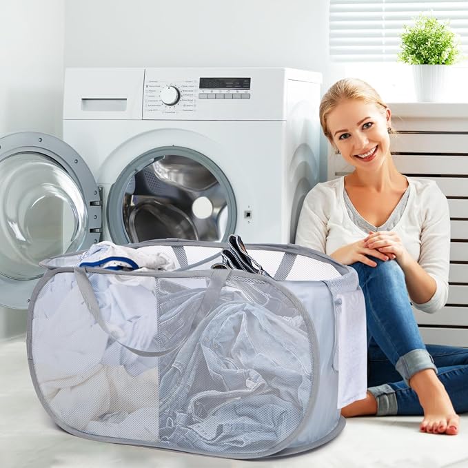 Sturdy Collapsible Laundry Baskets, Foldable Pop Up Laundry Hamper, Durable 2 - Image 2