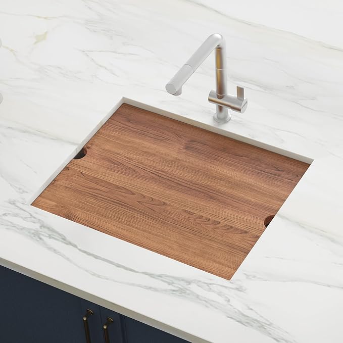 Ruvati 18 x 19 inch Undermount Workstation Bar Prep Sink - 16 Gauge Ledge Stainless Steel kitchen Sink Single Bowl with Brushed Finish hides scratches, Easy-to-Clean - RVH8319