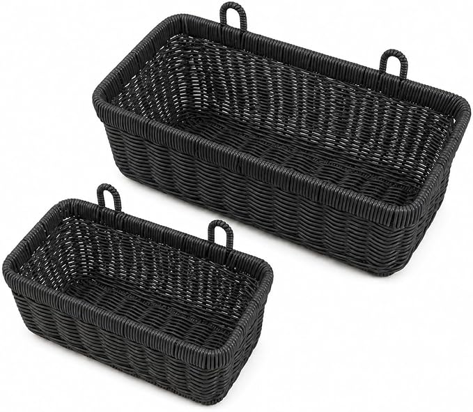 AceList Wall Hanging Basket, Boho Style Hand-Woven Hanging Storage Baskets by AceList