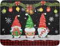 Merry Christmas Dish Drying Mat Black Gnomes Dish Drainer Mats 18x24 Inch by Giwawa