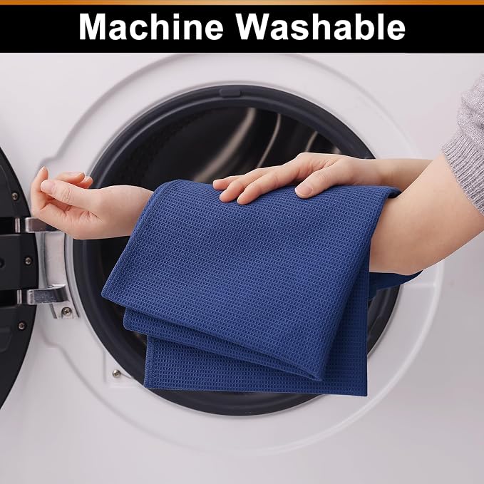 Homaxy 100% Cotton Waffle Weave Kitchen Towels, 6 Pack - Image 5