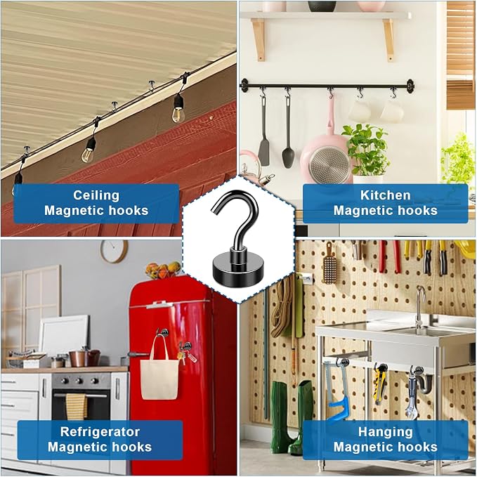 LOVIMAG Magnetic Hooks for Cruise Essentials 2026 Cabins Door 45 Pack-30LBS - Image 3