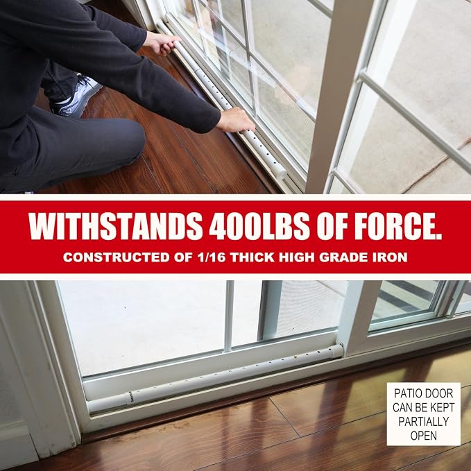 SECURITYMAN 3-in-1 Door Security Bar, Security Door Stoppers & Door Barricade – - Image 7