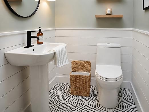 Coeusy 3 Gallon Wicker Trash Can, Small Bathroom Trash Can - Image 9
