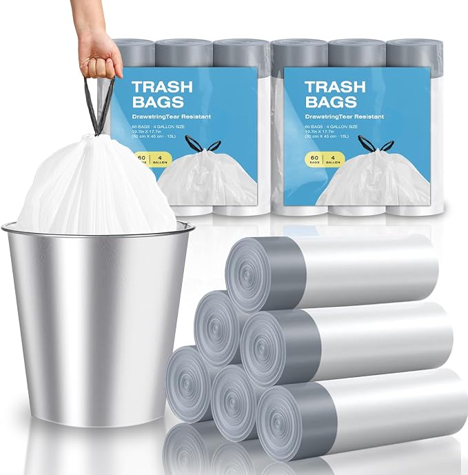 KSSKSS 2.6 Gallon Mini Drawstring Trash Bags, Small Garbage Bags by KSSKSS - Image 7