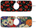 Japanese Purple Red Poppy Poppy Butterfly Leaf Sink Mat by Tatenale