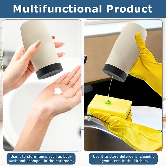 Dishwashing Soap Dispenser, Soft Silicone Dish Soap Squeeze Bottle, Leak-Proof - Image 6