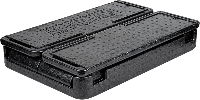 Restaurantware-Cater Tek 42 Quart Catering Hot Box, 1 Top Load Insulated Food Pan Carrier - Holds 1 Full Size 8â€ Deep Pan, Collapsible, Black EPP Plastic Food Box With Handles, Portable, For Buffet