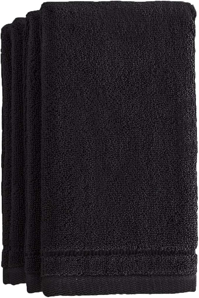 Creative Scents Cotton Fingertip Towels Set Black by CreativeScents