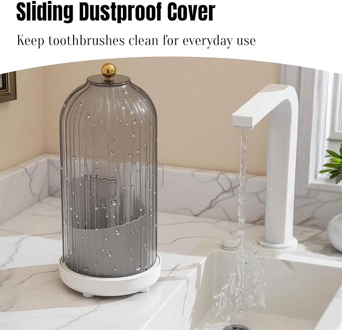 JEESA Dustproof Toothbrush Holder Organizer - Image 3