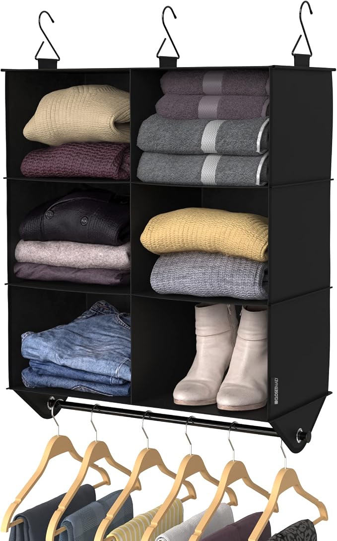 ClosetMaid 6-Shelf Fabric Hanging Closet Organizer - Image 8