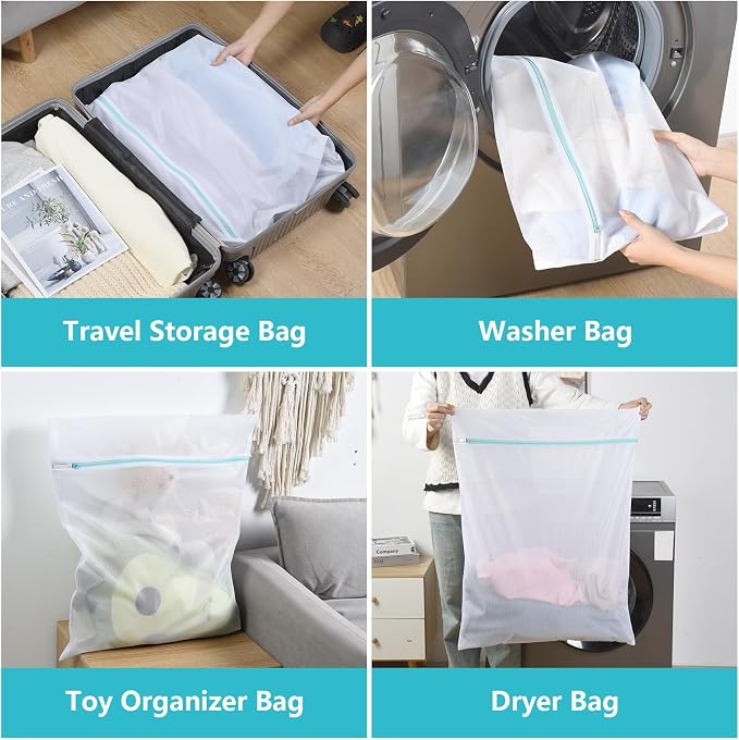 OTraki Mesh Laundry Bag for Delicates, 24 x 32 inch Large Mesh Delicates Bag - Image 8