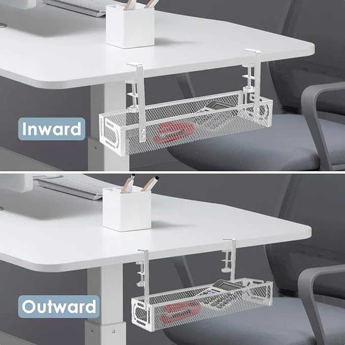 Cable Management Under Desk, Under Desk Cable Management Tray | No Drill Cable - Image 7