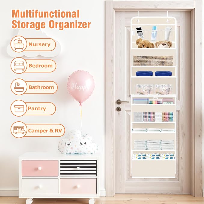 Over The Door Organizer Storage Large Capacity Hanging Bedroom Storage | 6 - Image 7
