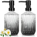 Glass Soap Dispenser with Plastic Pump, 13.5Oz Soap Dispenser by Ulable