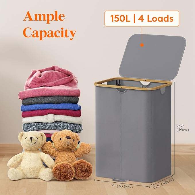 Lifewit 150L Double Laundry Hamper - Image 2