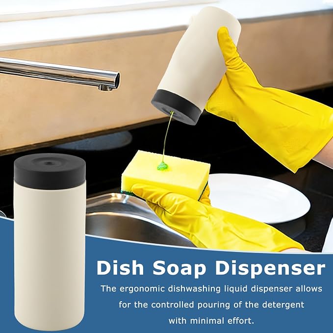 Dishwashing Soap Dispenser, Soft Silicone Dish Soap Squeeze Bottle, Leak-Proof - Image 4
