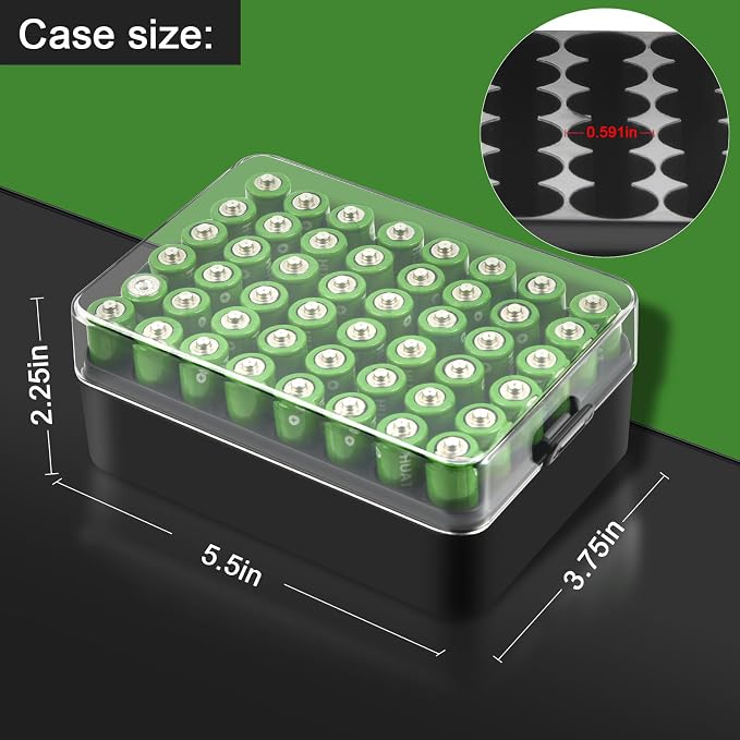 ALCYON Battery Organizer Storage Case, Battery Box - Image 4