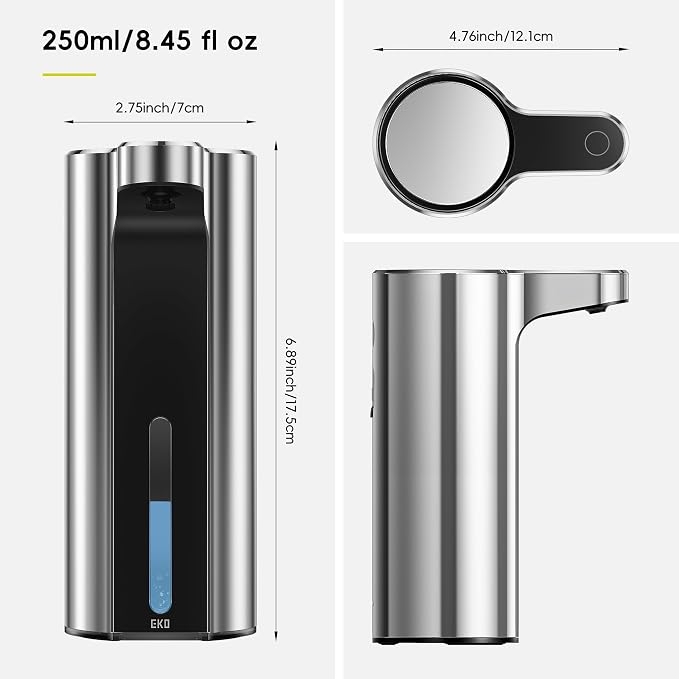 EKO Aroma 9 fl oz Automatic Liquid Soap Dispenser, Rechargeable - Image 9