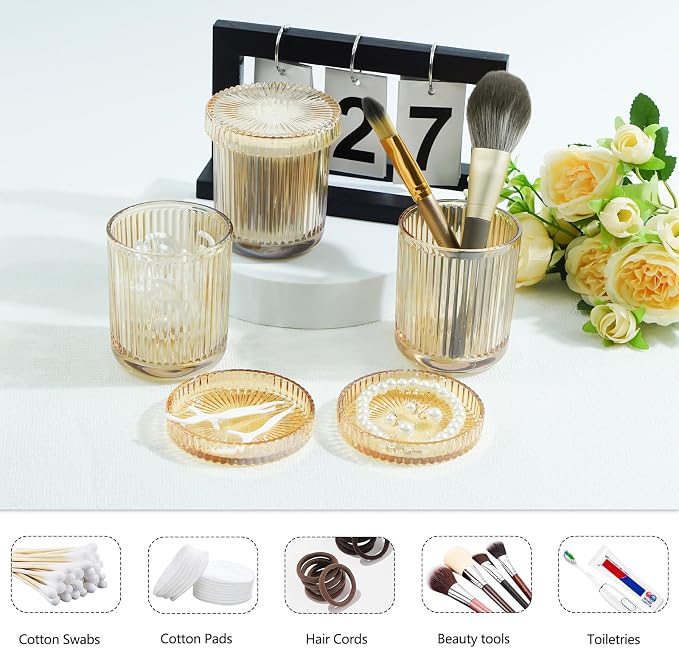 2 Pack Glass Container Qtip Holder - Image 6