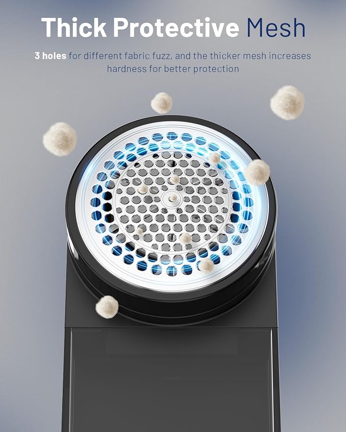 BEAUTURAL Fabric Shaver and Lint Remover, Rechargeable Sweater Defuzzer | LED - Image 6