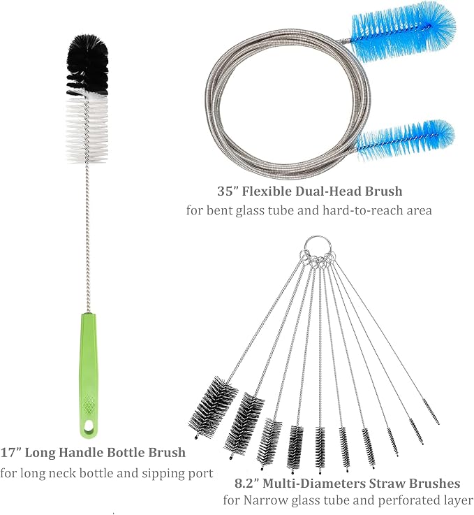 Set of 12 Tube Pipe Cleaners Brush Kit - Image 2