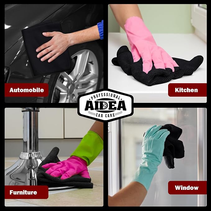 AIDEA Microfiber Cleaning Cloth-10PK, 12×12" | Microfiber Towels - Image 5