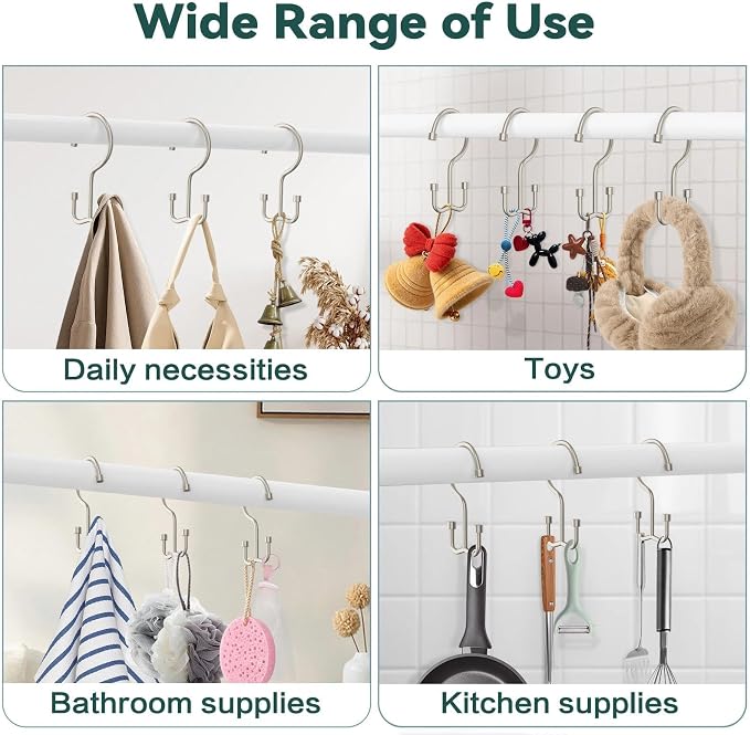 Shower Curtain Hooks, Shower Curtain Rings, Metal Shower Curtain Hangers Rust - Image 7