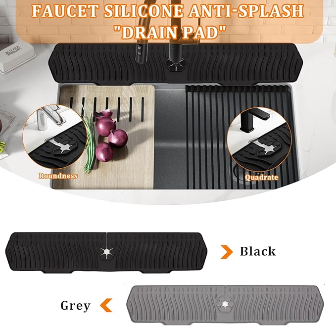 30 Inch Sink Splash Guard, Longer Silicone Sink Mat - Image 6